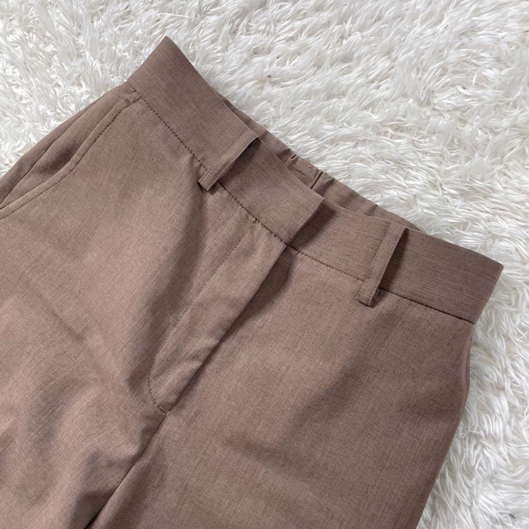 美品✨ ホワイト ノーカラー パンツ スーツ セットアップ 洗える 近年モデル