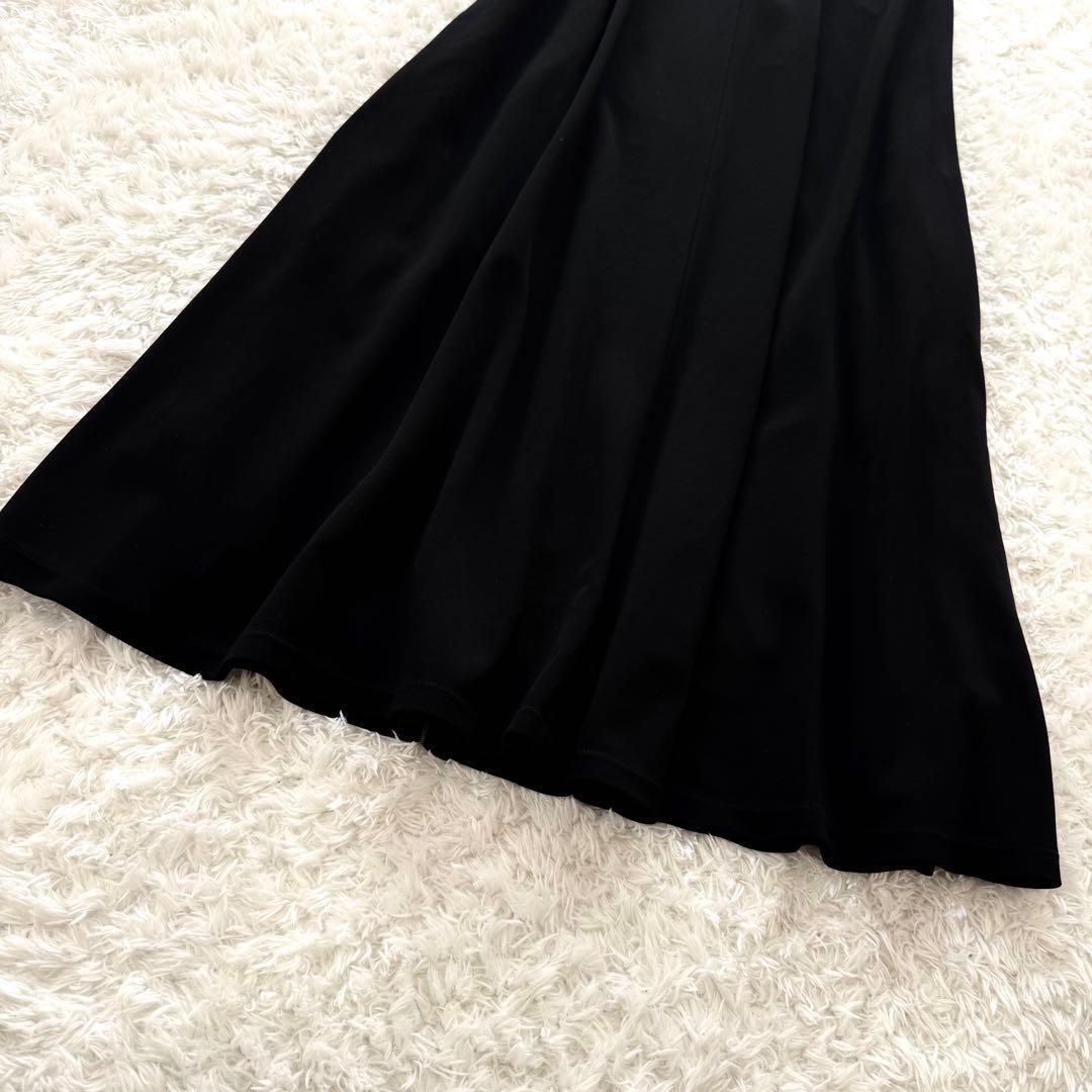 極美品✨ Rene 白襟ワンピース ドレス ノースリーブ フレア 2way 黒