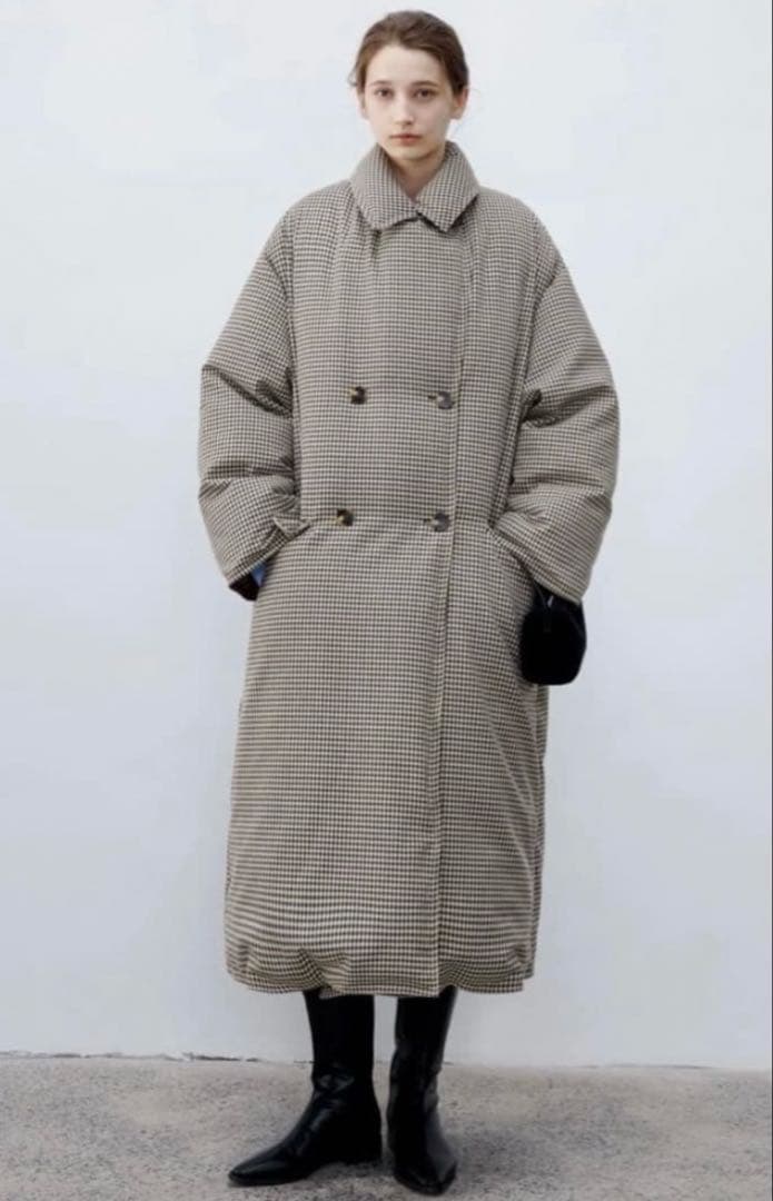 クラシカルチェックダウンコート(tageechita JAPAN)