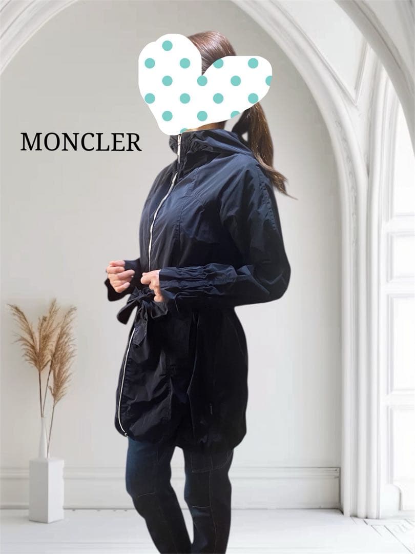 最終値下げ！＊MONCLER モンクレール ＊ウエストリボンナイロンコート