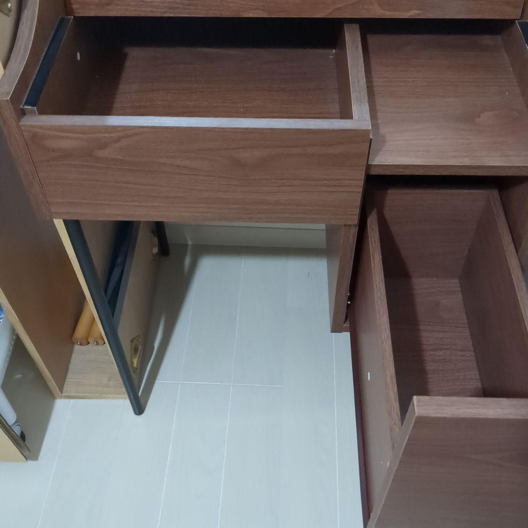 【引取限定】ブラウン ドレッサー・デスク兼用