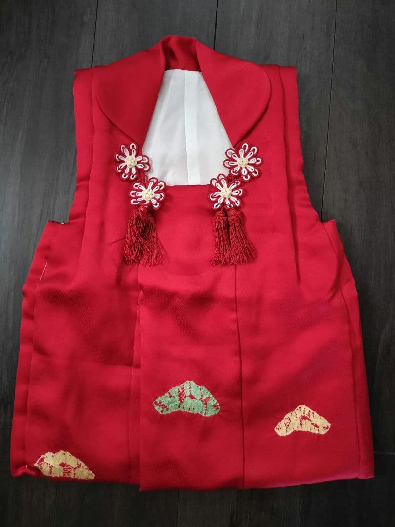 七五三 3歳 正絹 総絞り 着物 被布 草履　カバン　足袋　セット