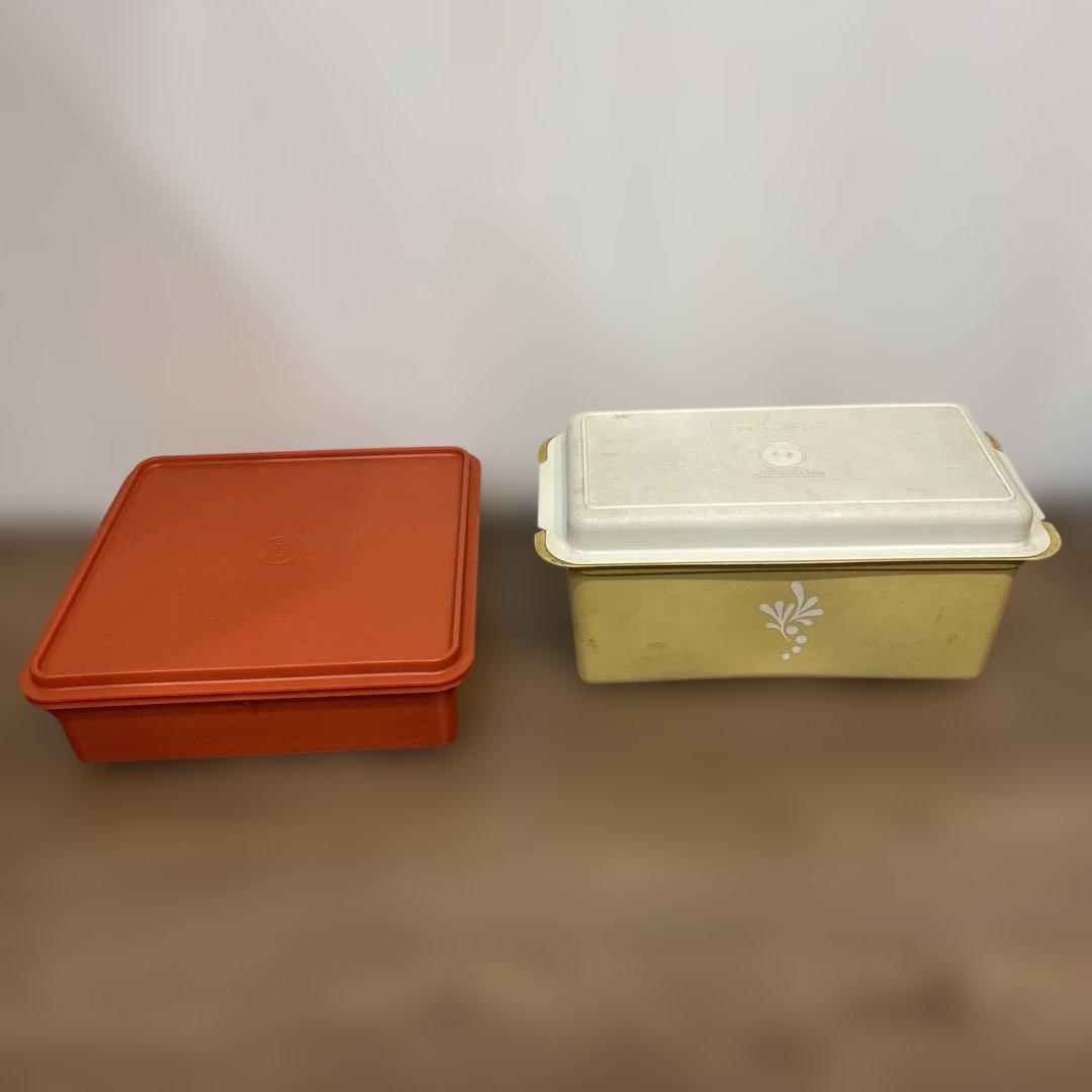 ★激レア★OLD タッパーウェア★食品保存容器★ブレット & スクエアケース★