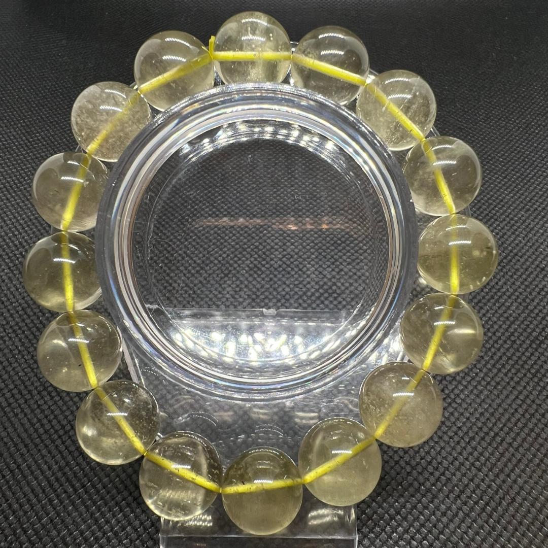 【超希少石】天然リビアングラスシンプルブレスレット※鑑定書付き