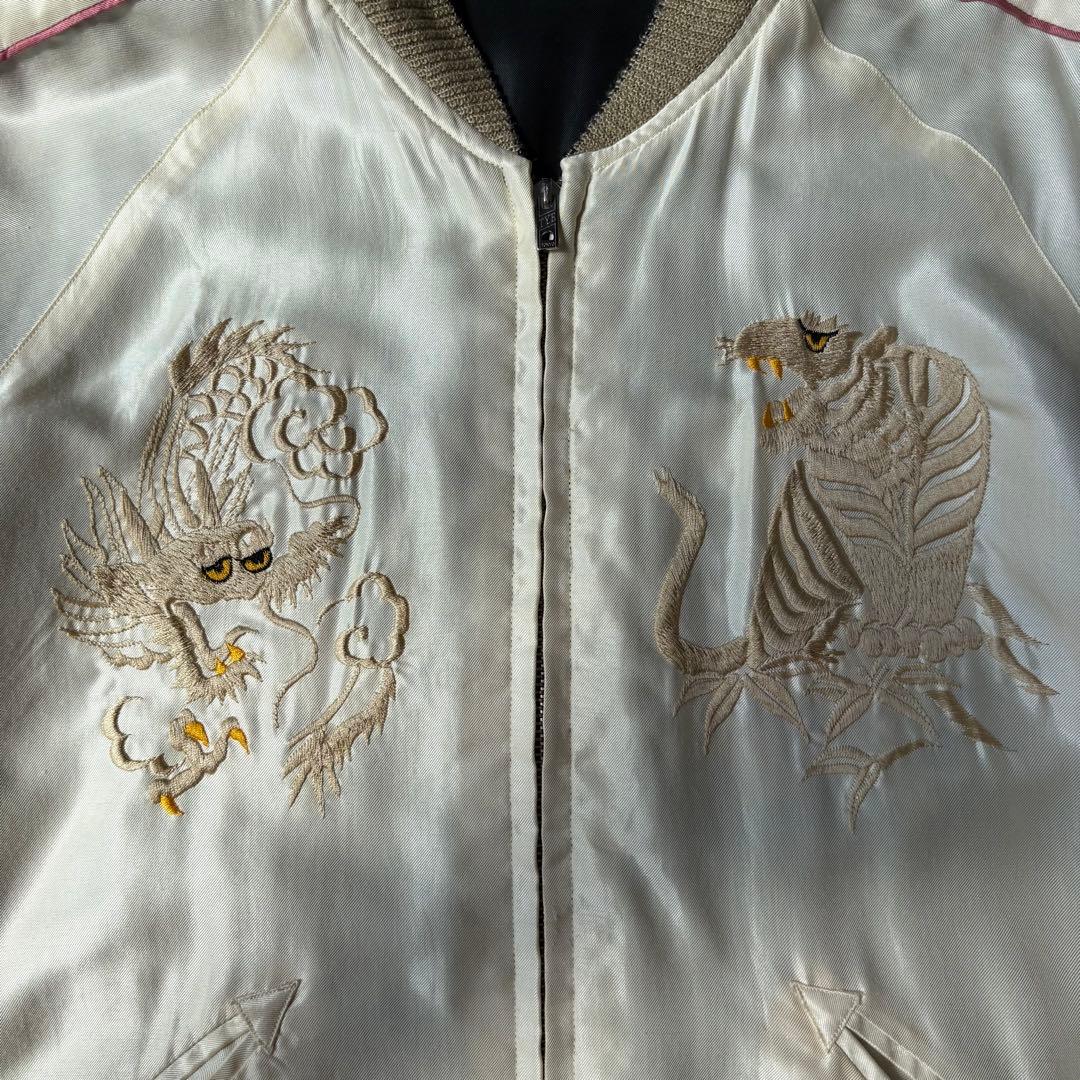 テーラー東洋 スカジャン WHITE EAGLE WHITE TIGER 黒