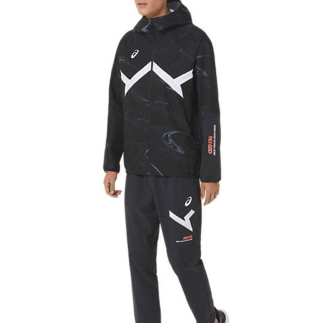 【 ASICS 】A-I-M ストレッチクロスグラフィックフーディーセットアップ