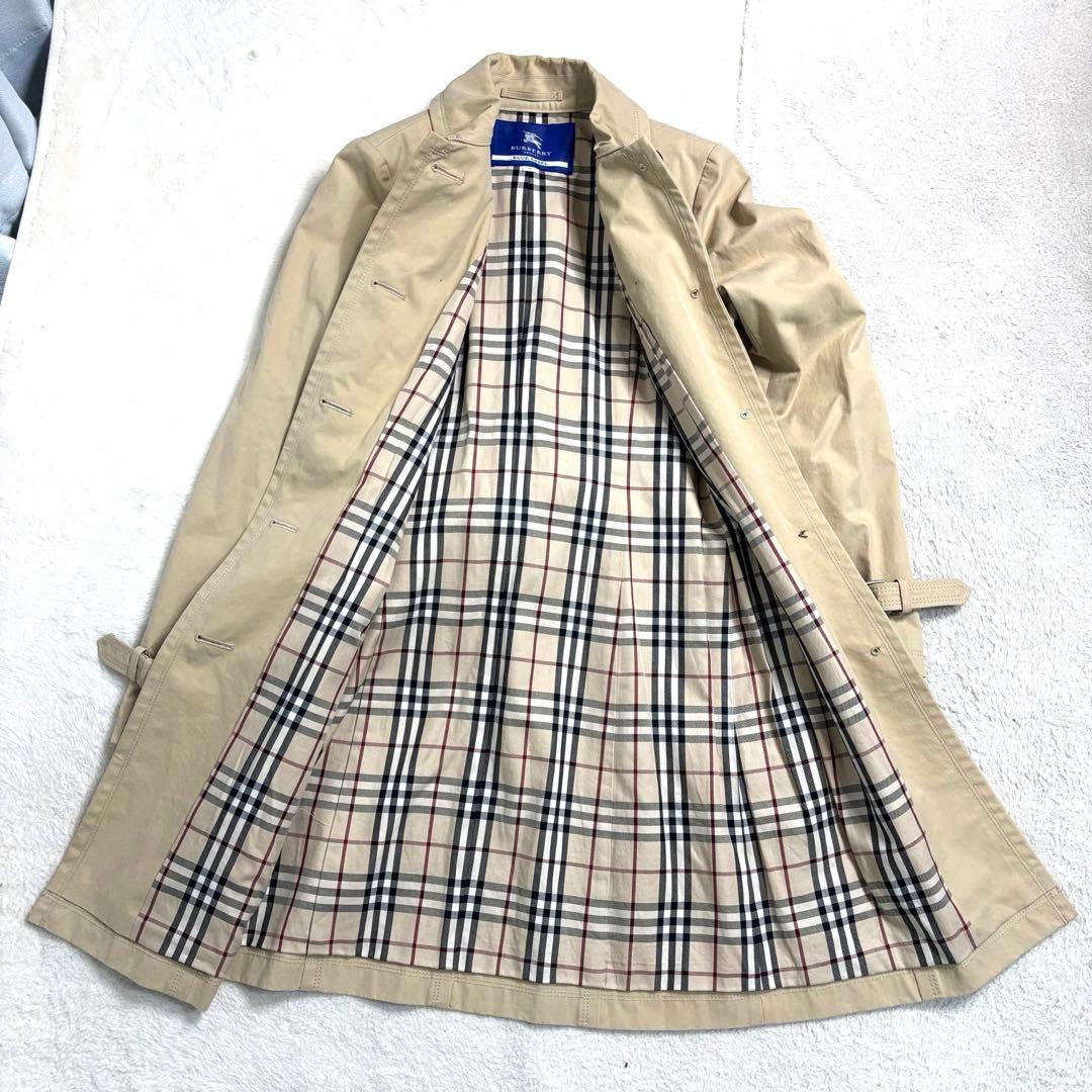 バーバリー ブルーレーベル大きいサイズ スプリングコート ノバチェック