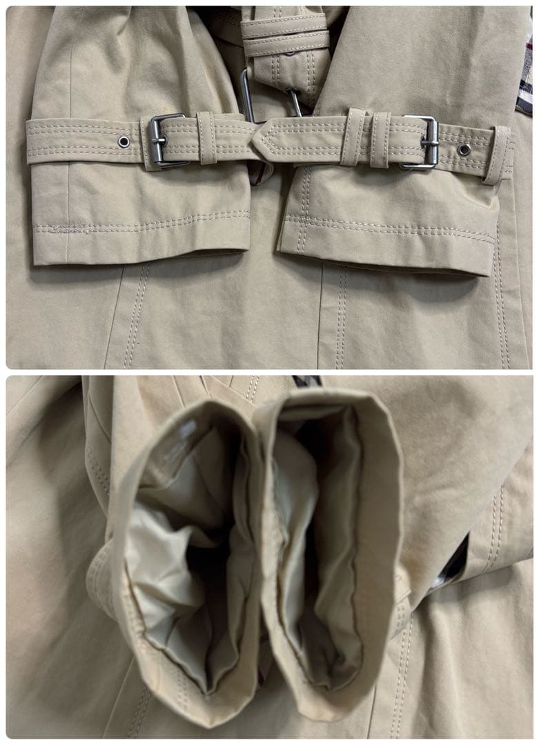 バーバリー ブルーレーベル大きいサイズ スプリングコート ノバチェック