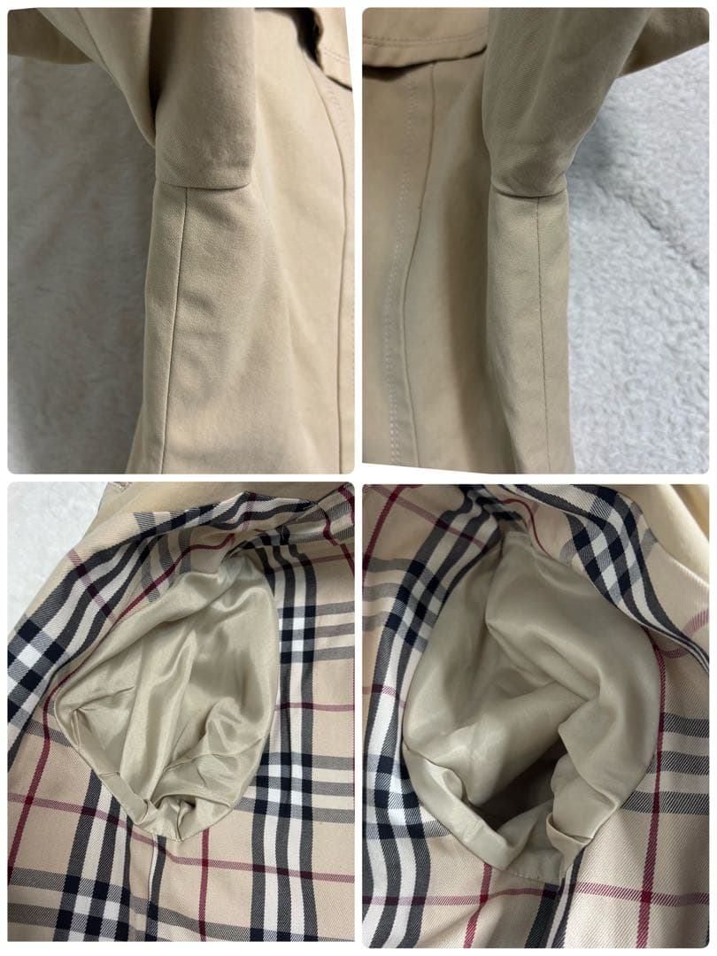 バーバリー ブルーレーベル大きいサイズ スプリングコート ノバチェック
