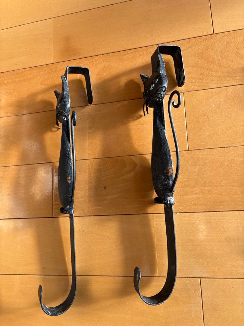 雑貨店仕入れ　猫のドアフック✖️3 ウォールフック✖️5 エイジング加工