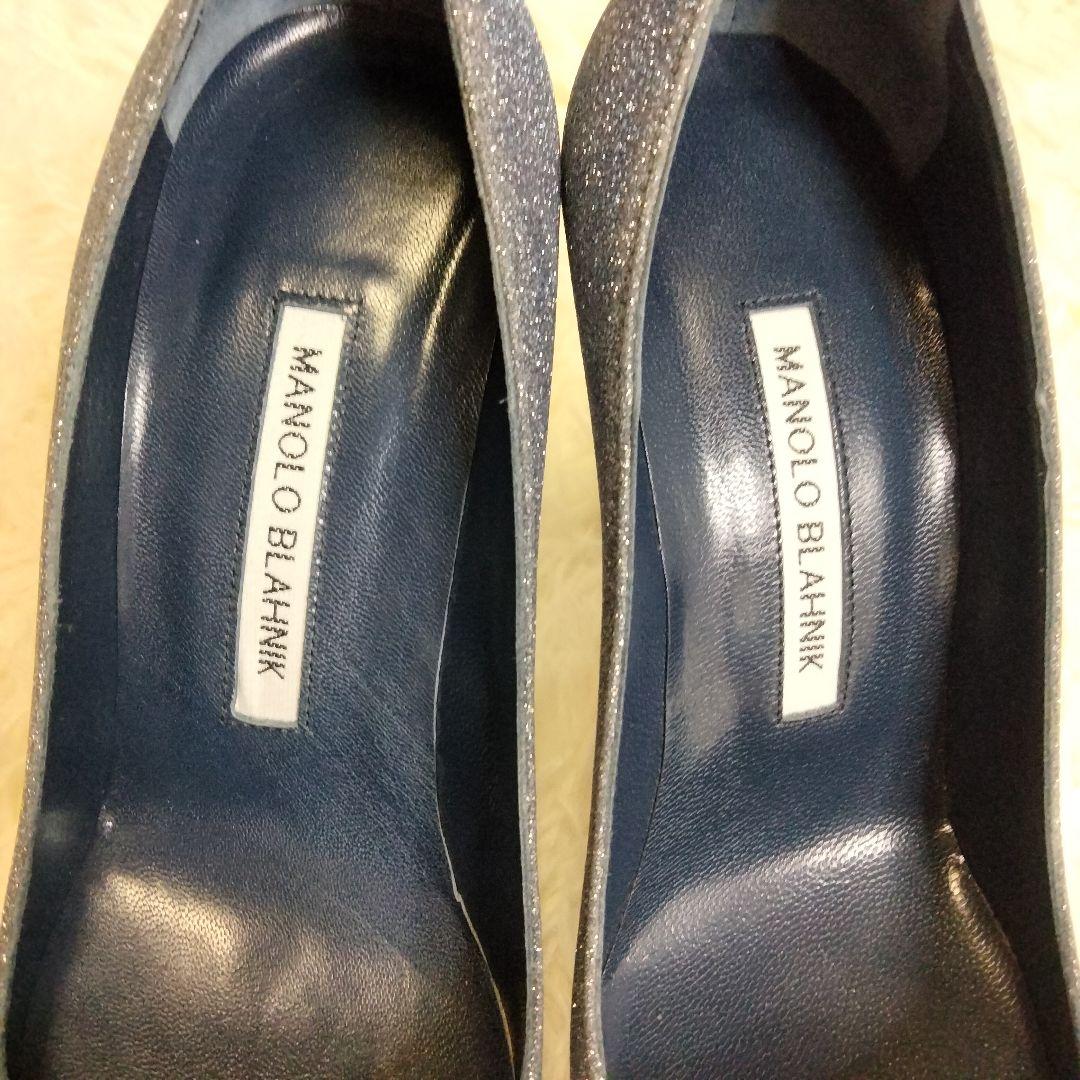 専用●【美品♡】マノロブラニク ポインテッドトゥパンプス シルバー グリッター