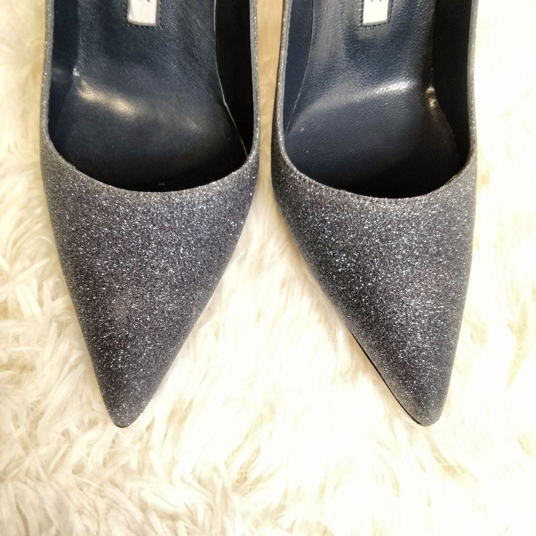専用●【美品♡】マノロブラニク ポインテッドトゥパンプス シルバー グリッター