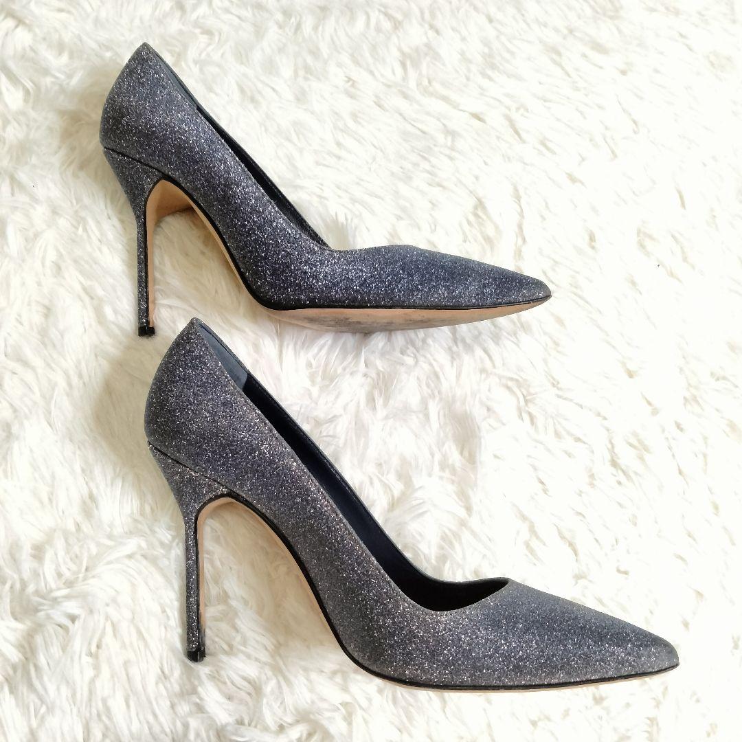 専用●【美品♡】マノロブラニク ポインテッドトゥパンプス シルバー グリッター