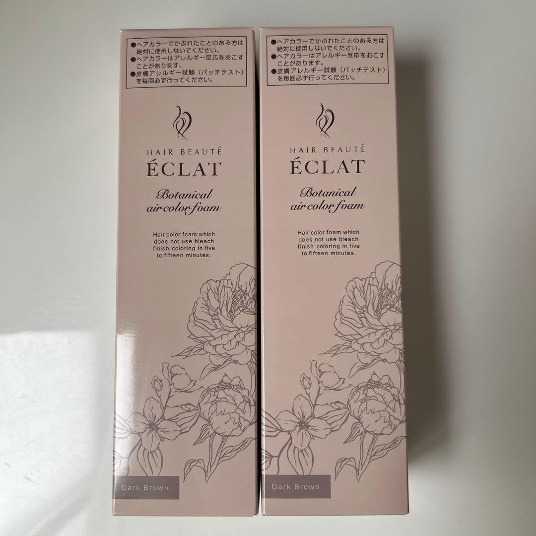 ヘアボーテエクラボタニカル エアカラーフォーム up ダークブラウン2本