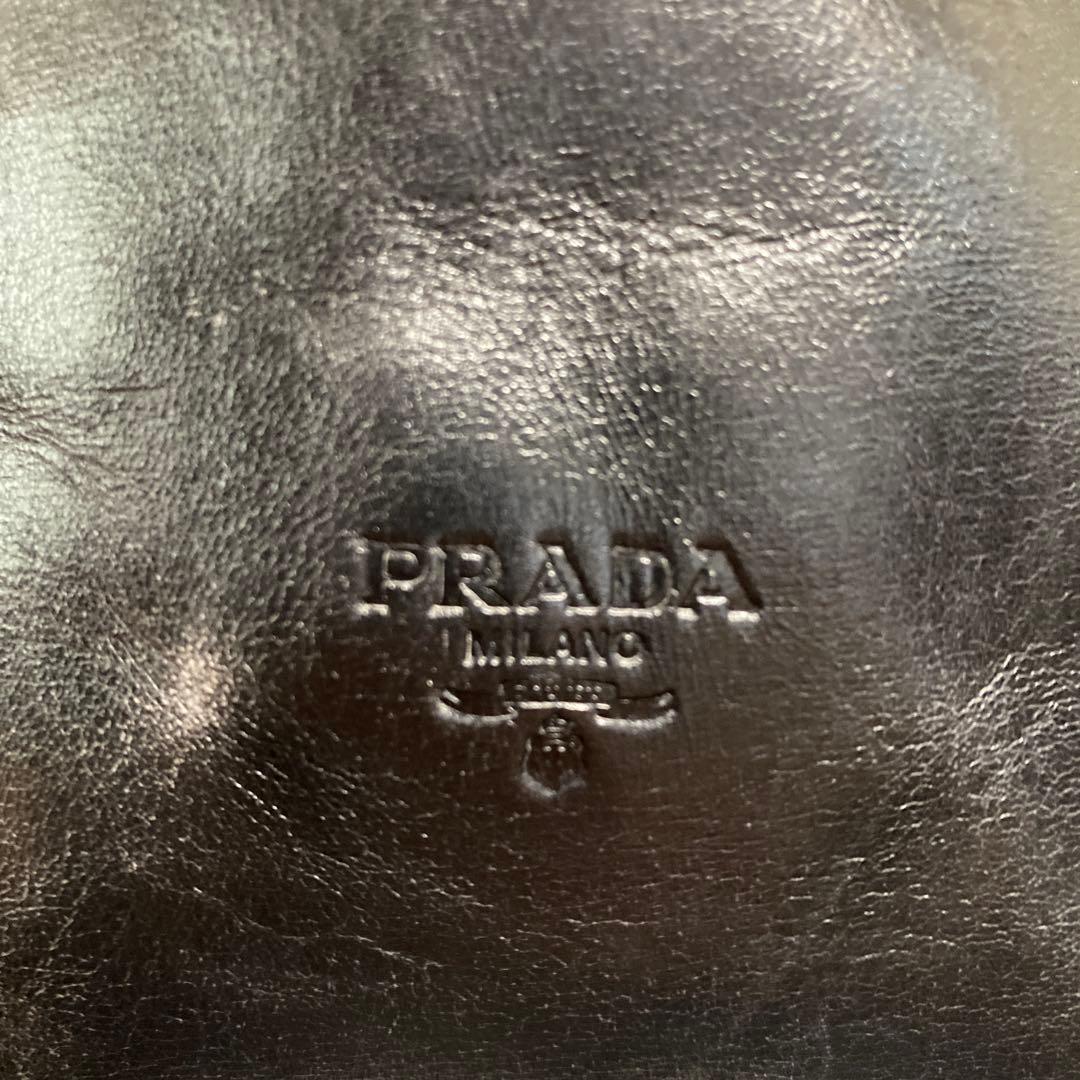 PRADA 黒 花装飾 トートバッグ