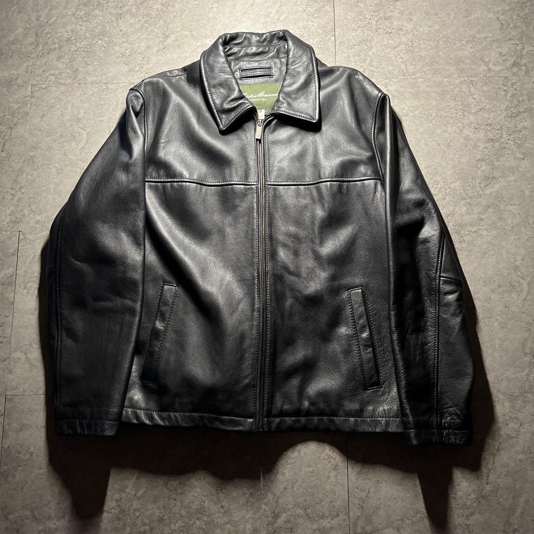 美品 エディーバウアー シングル レザージャケット XL 送料無料
