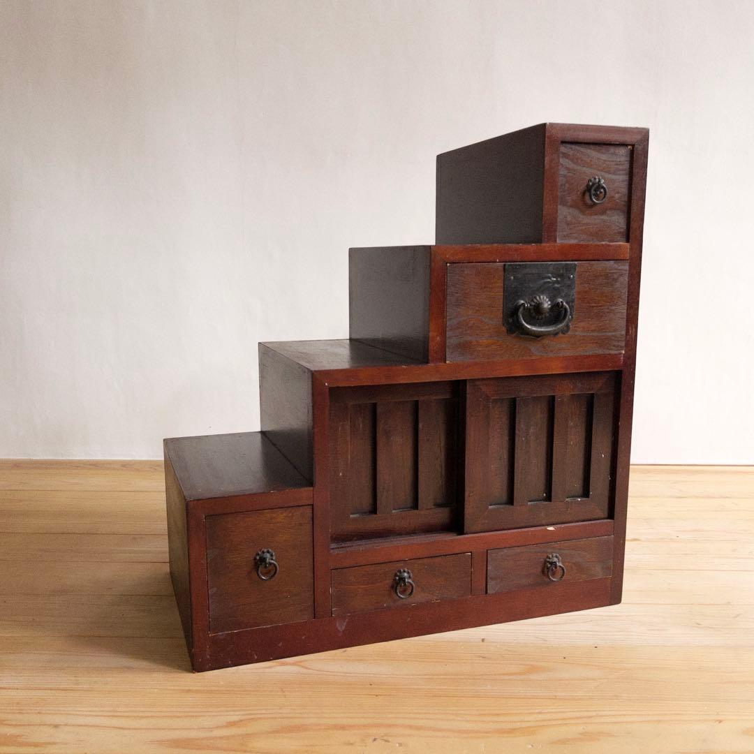 棚　階段　和風　古道具　古家具　和家具　ビンテージ　アンティーク　レトロ