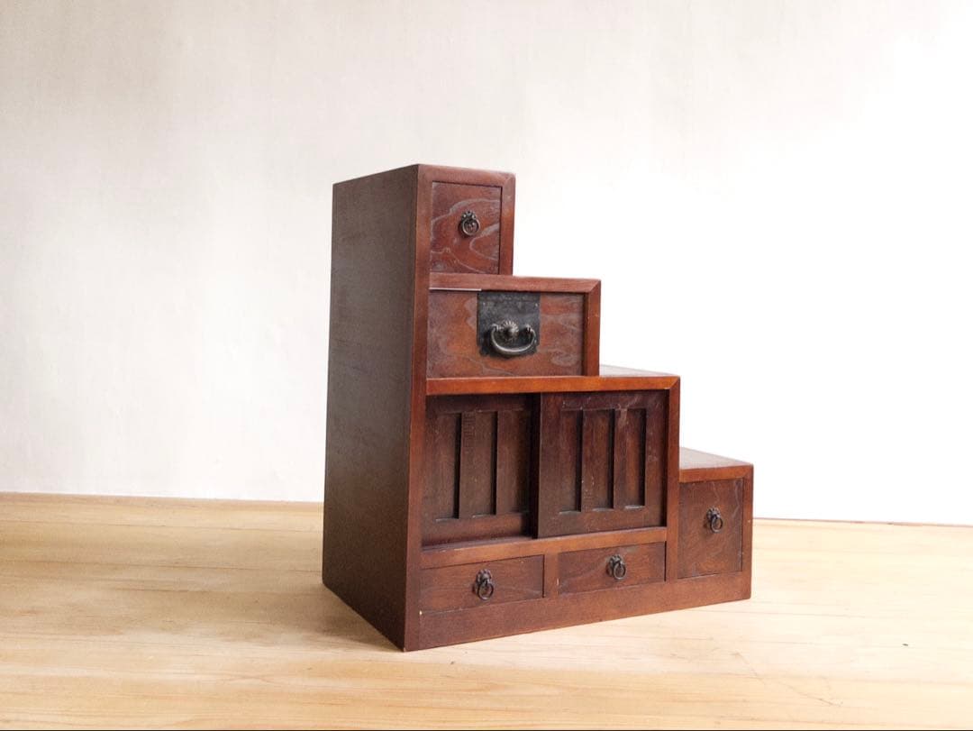 棚　階段　和風　古道具　古家具　和家具　ビンテージ　アンティーク　レトロ