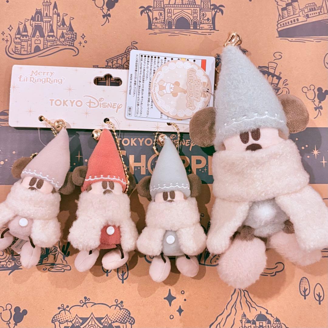 リルリンリン　ぬいぐるみバッジ　ぬいぐるみチャーム　ディズニー　クリスマス