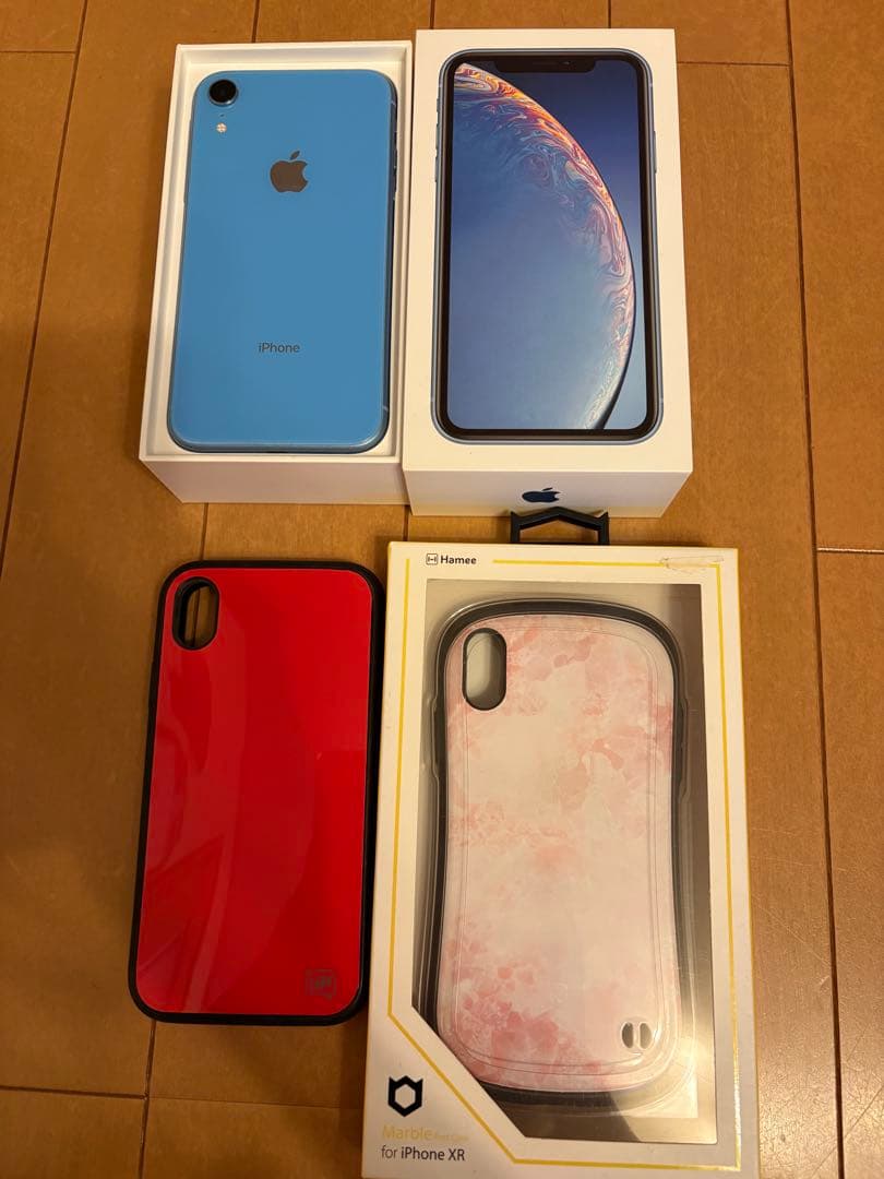 美品⭐︎iPhone XR 128GB SIMブルー　iFaceカバー付き！