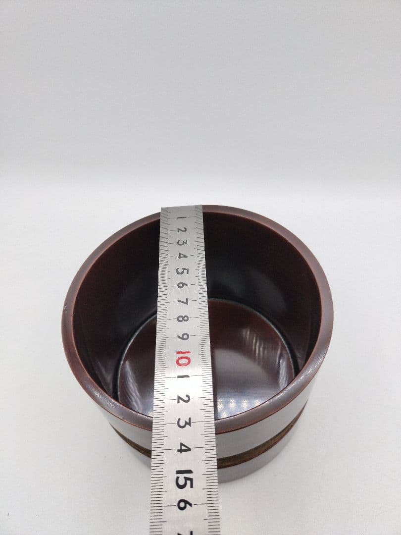 c740 淡々斎好写鮓桶建水 吉野鮨桶 谷弐郎 木箱 茶道具 古物