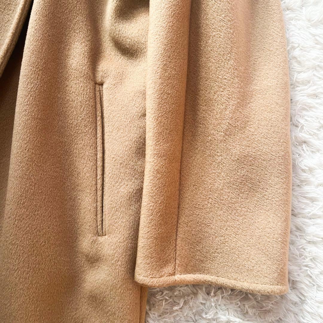 MAXMARA マダムアイコン ロングコート カシミヤ混 襟 キャメル 36