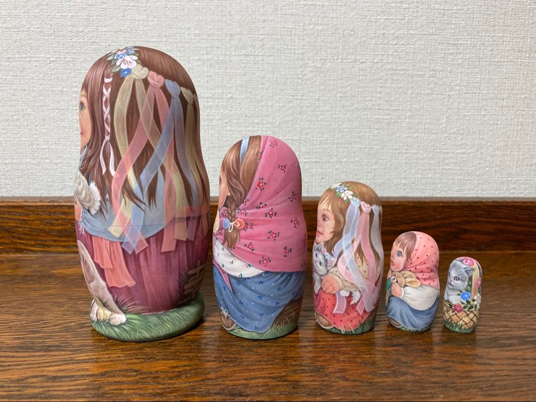 雑貨☆イースター『Easterヒヨコ』マトリョーシカ(5P)エレナ作