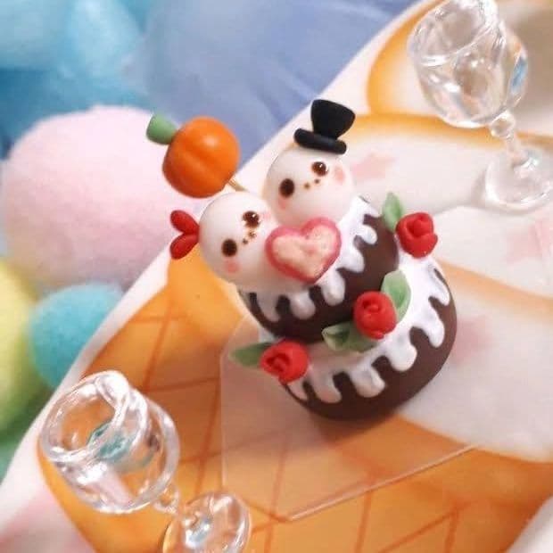 ハロウィン★仲良しドクロさんケーキ