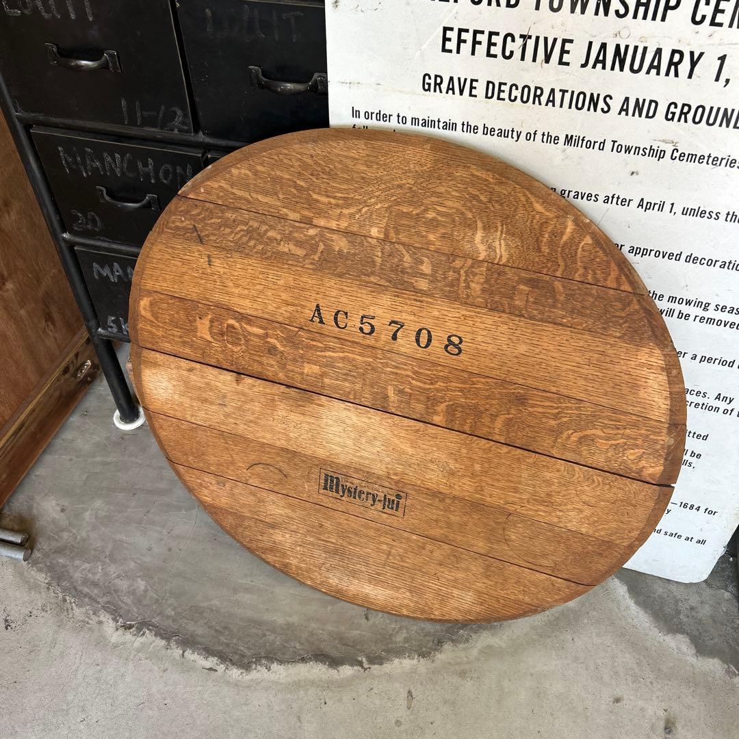 【天板のみ】ラウンド型 ウッド 円卓 WOOD 木製 ビンテージ レトロ