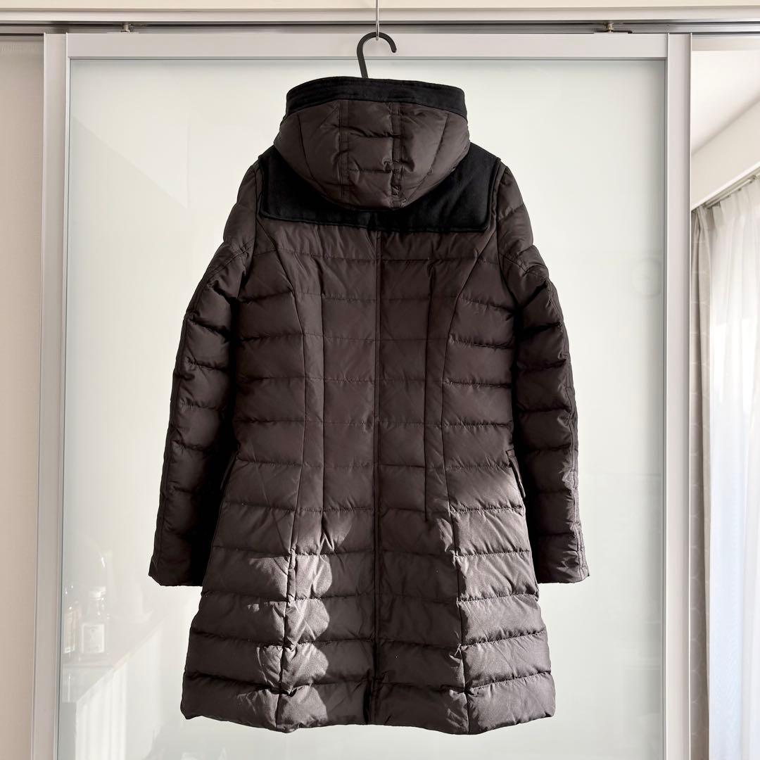 【美品】FILA GOLF ダッフルコート 黒S ダウン フェザー ロングコート