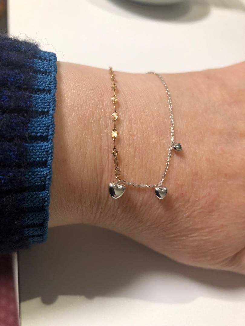 ハートモチーフ ブレスレット＆イヤリングセット