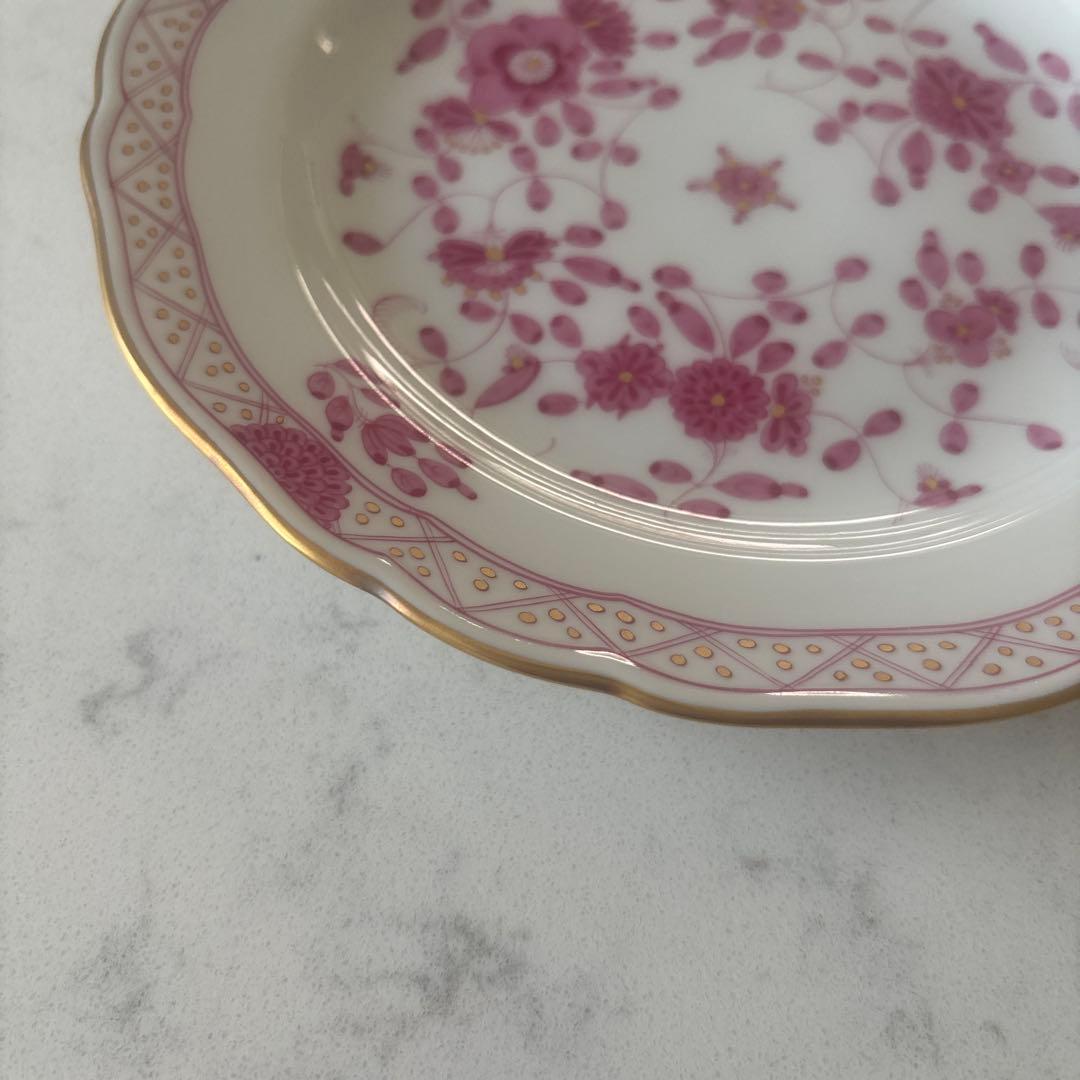 1級品　マイセン　インドの華　リッチピンク　プレート18㎝【美品】