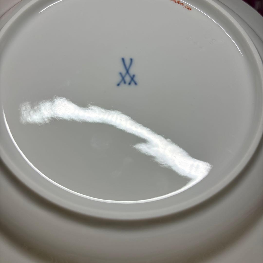 1級品　マイセン　インドの華　リッチピンク　プレート18㎝【美品】