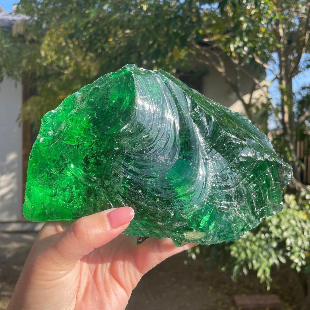 お値下げ　アンダラクリスタル　希少　グリーンアップル　インドネシア産　3267g