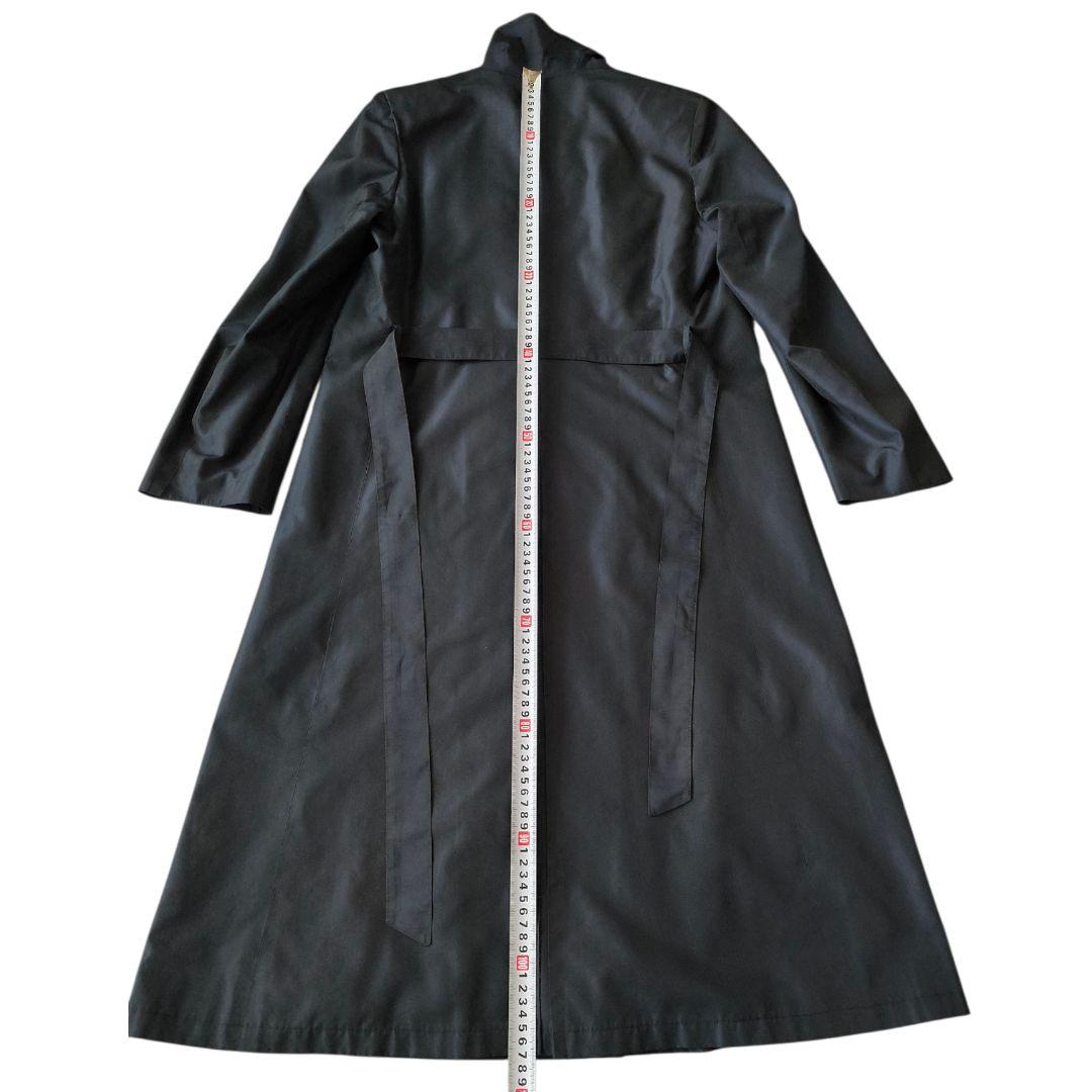 美品★HERNO ヘルノ シルク総柄ライニング コート ネイビー イタリア製