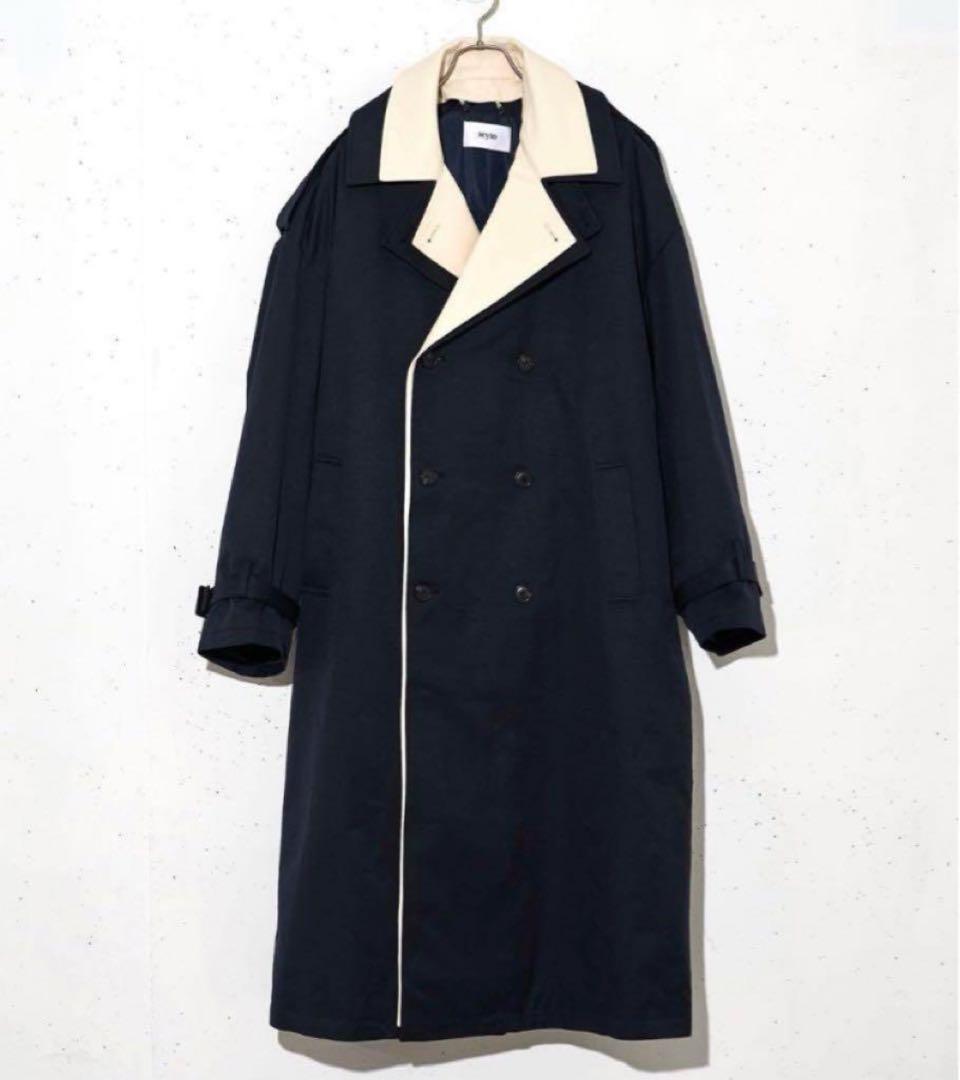 seyto ツートーンレイヤードコート トレンチコート