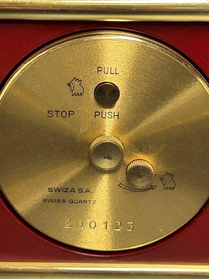 ヴィンテージ Swiza スウィザ 置時計 ゴールド スイス製 アンティーク
