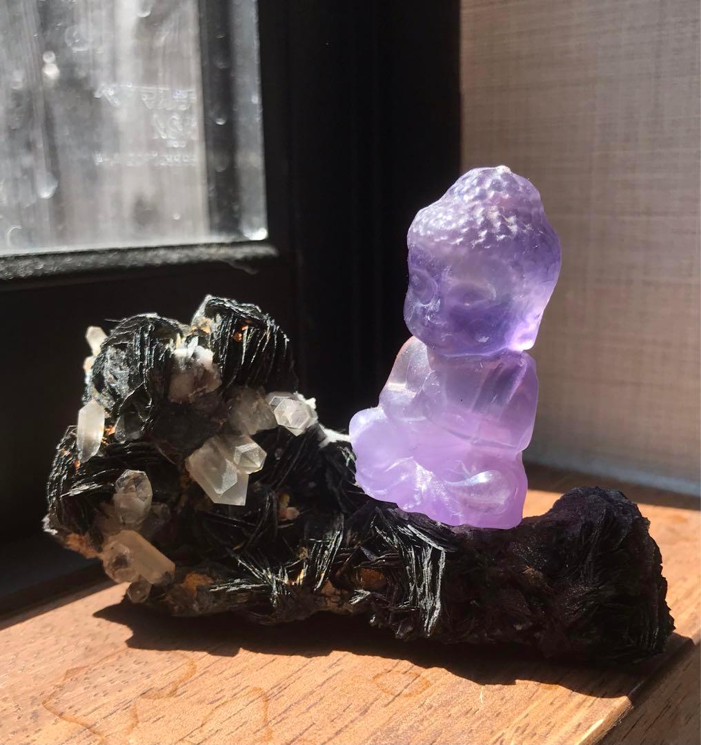 ☘️スペキュライト&クォーツ 鏡鉄鉱&水晶　仏様セット❤︎