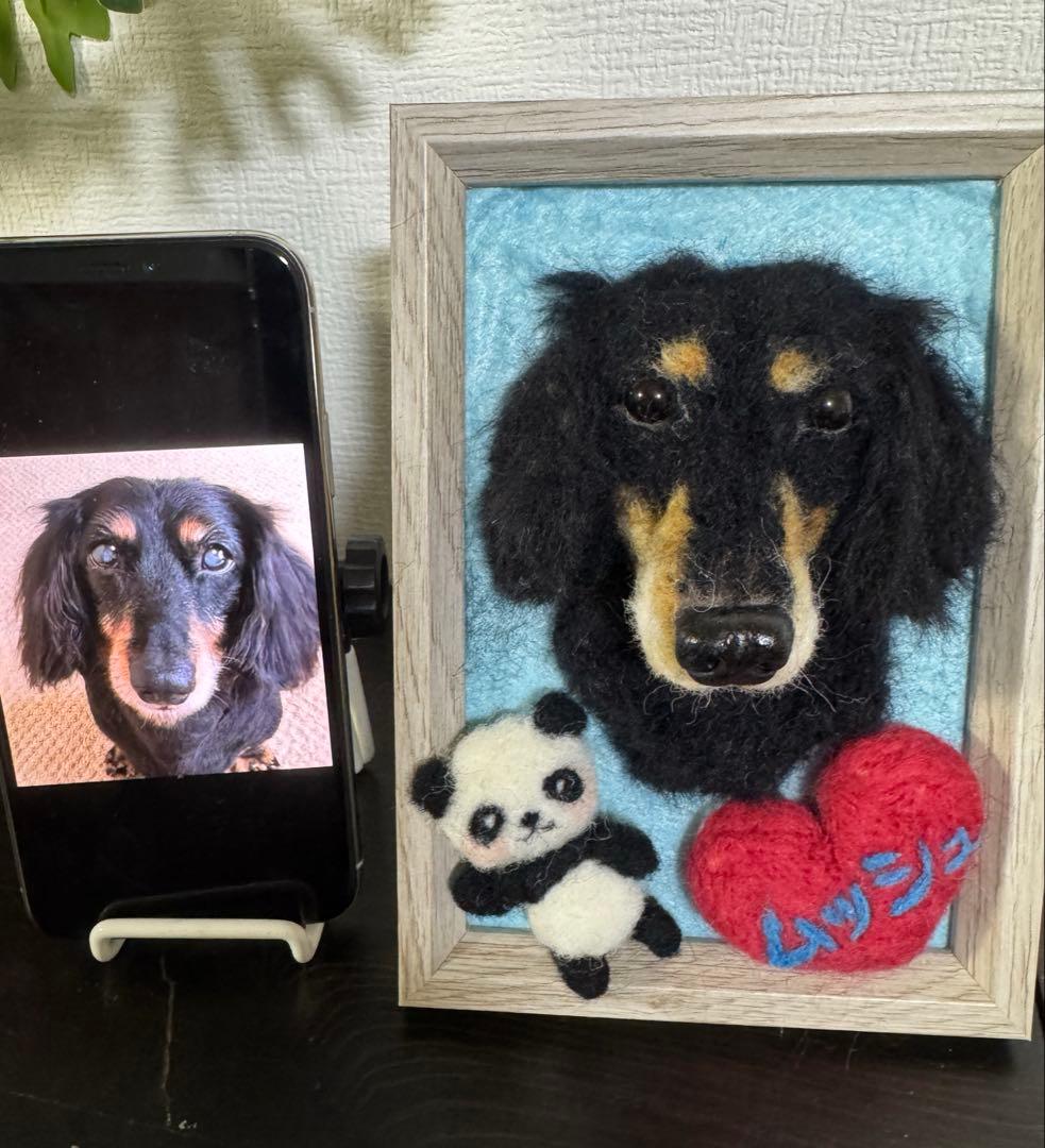 わんこ限定　うちの子プレート　オーダー受付　羊毛フェルト