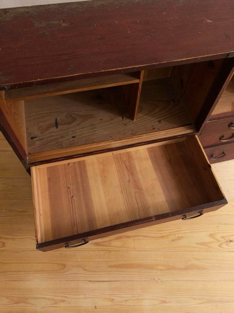 収納棚　飾り棚　ディスプレイ棚　木製　古道具　古家具　ビンテージ　アンティーク