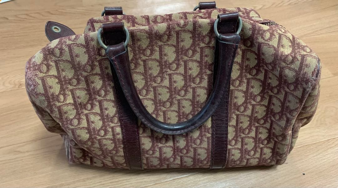 Dior トロッター柄 ボストンバッグ ブラウン ヴィンテージ キャンバス