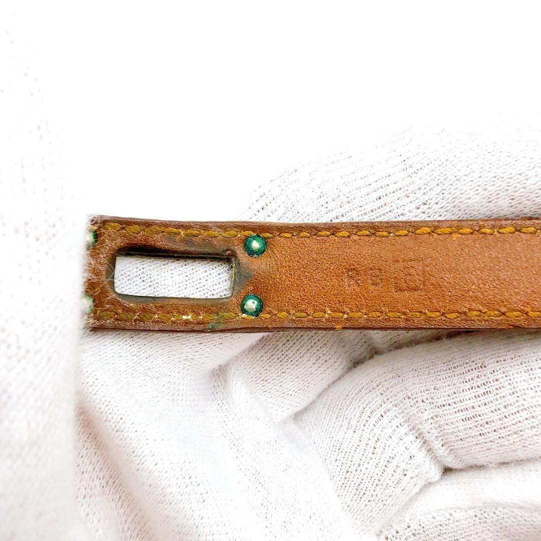 ◇エルメス◇レザー/ケリー/ドゥブルトゥール/ブレスレット/刻印:□F/ブラウン