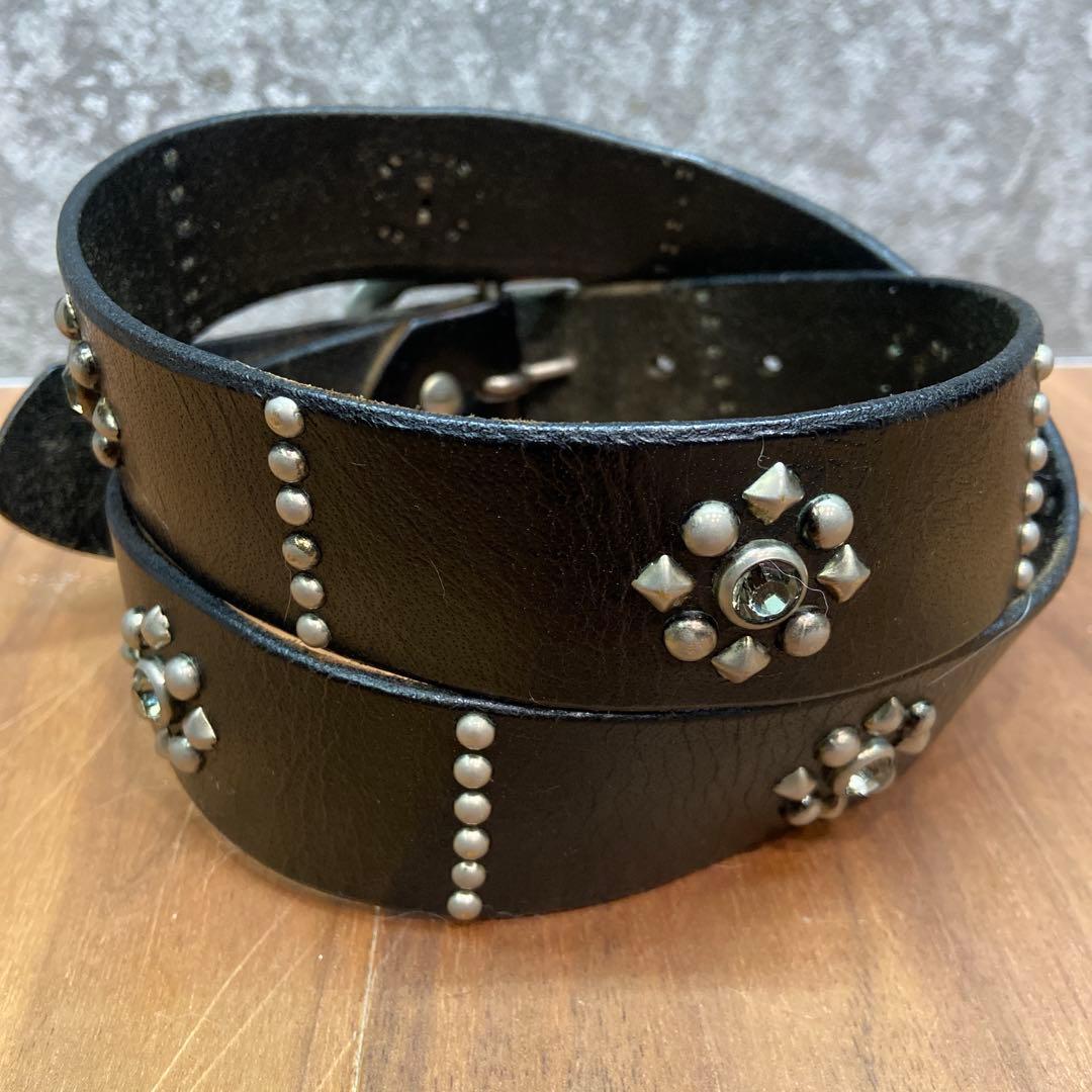 希少 OLD STUDフラワーモチーフ クリアストーン34inch HTC