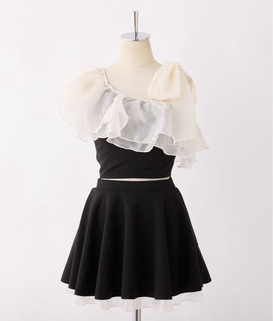 swimwear/肩リボンワンショルダー/3点セット 水着 完売品