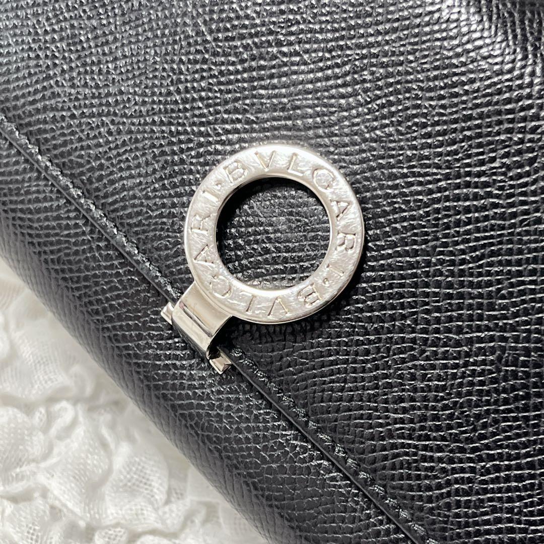 美品✨　BVLGARI 長財布　ビーゼロワン　サークルロゴ　レザー　本革　黒