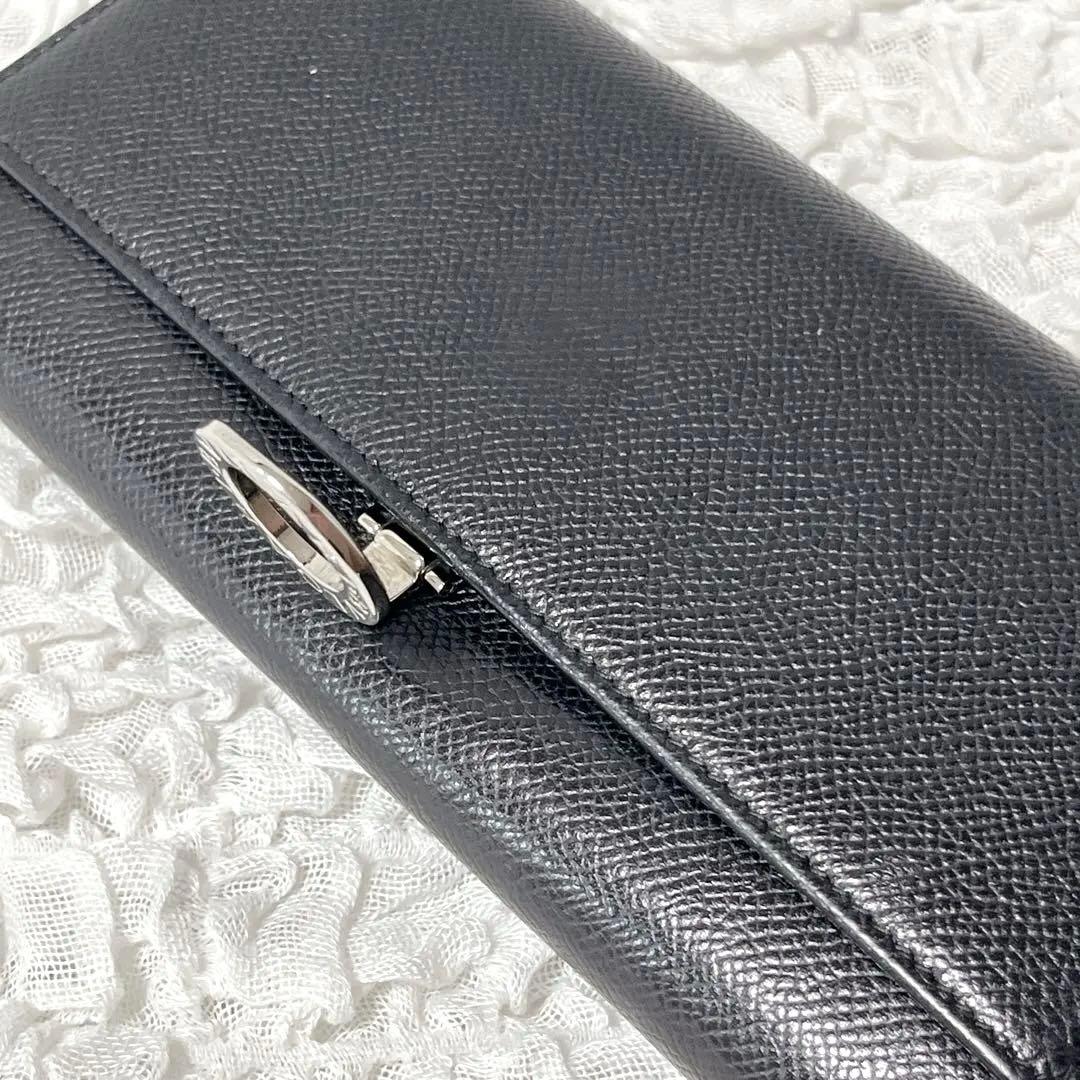美品✨　BVLGARI 長財布　ビーゼロワン　サークルロゴ　レザー　本革　黒