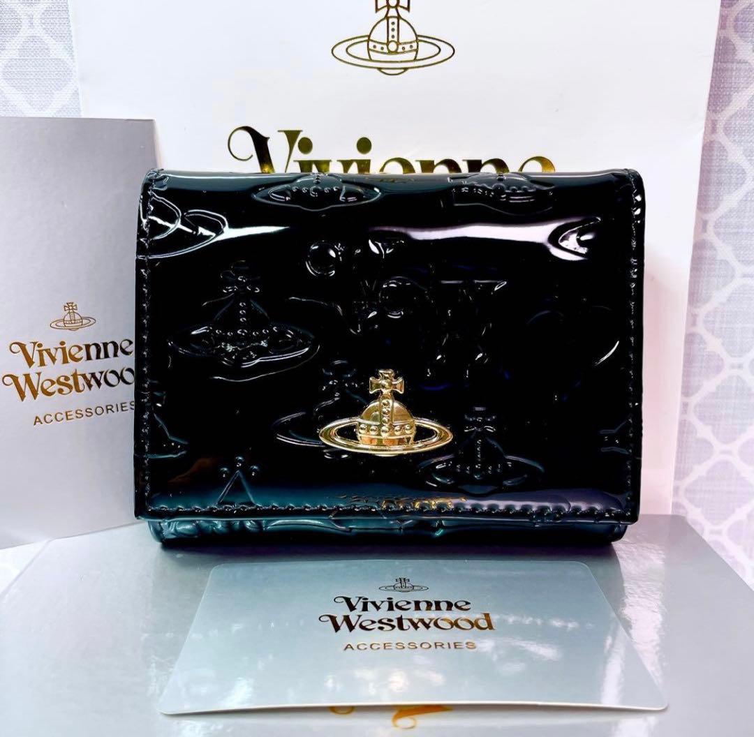 【大人気✨️ショッパー付】新品 Vivienne Westwood 黒 エナメル
