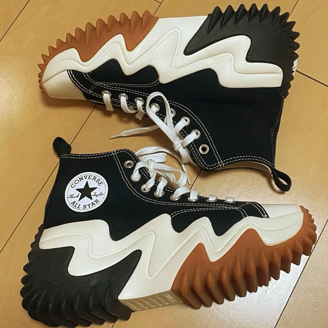 新品未使用/25.5 Converse ランスターモーション ハイカットブラック