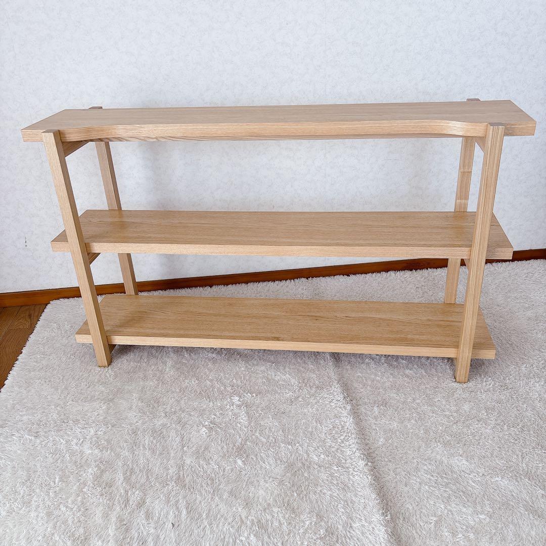 北欧 デザイン】コーブル シェルフ 木製ラック 3段 ナチュラルウッド