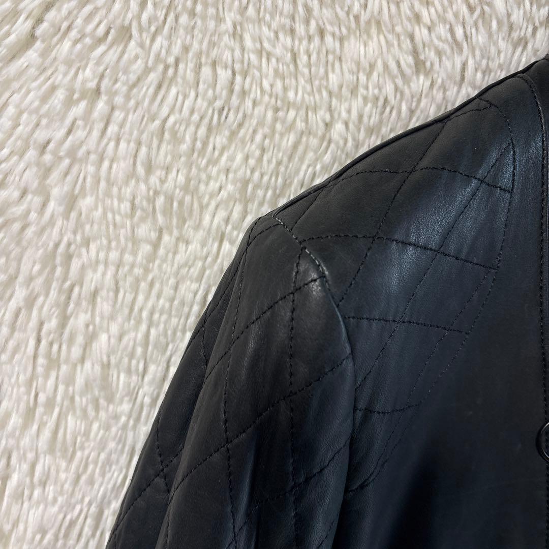 sisii シシ　レザーライダース　ジャケット　M ブラック　キルティング